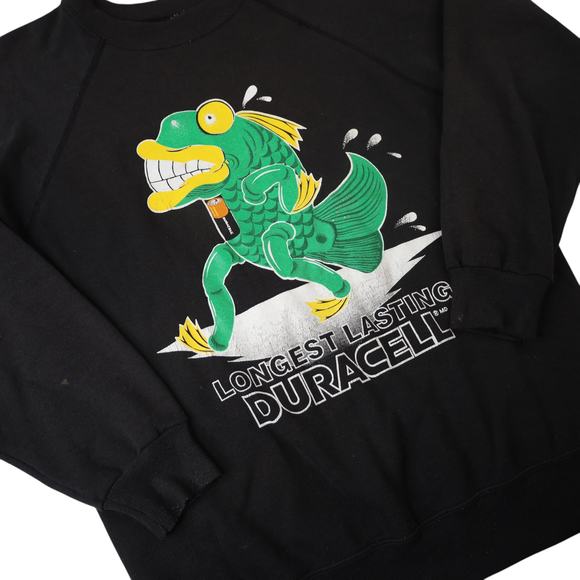 Vintage Duracell "Longest Lasting" Fish Graphic Sweatshirt - Picture 3 of 7